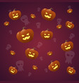 happy halloween banner seamless pattern vector image