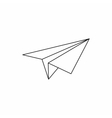 paper plane icon outline style vector image