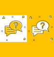 question mark icon in comic style discussion vector image vector image