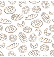 seamless pattern with bread vector image