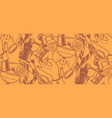 seamless pattern with tailor tools in vintage vector image vector image