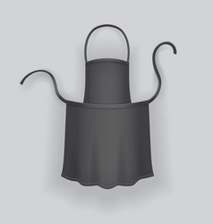 Black kitchen apron chef uniform for cooking Vector Image