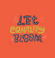 gender equality hand drawn message vector image vector image