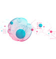 abstract sphere background with plexus effect 3d vector image vector image