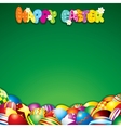 easter background with colorful painted eggs vector image vector image