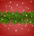 merry christmas and happy new year christmas tree vector image