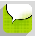 speech bubble pop art background on dot vector image vector image