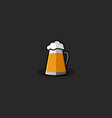 glass of beer logo mug lager cold yellow drink vector image