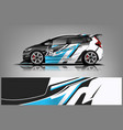sport car racing wrap design vector image