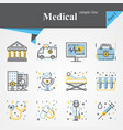 medical outline icon set vector image