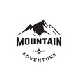 mountain adventure retro hipsters logo design vector image