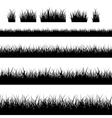 seamless black grass silhouettes vector image