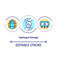 hydrogen storage concept icon vector image