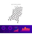 netherlands people icon map detailed silhouette vector image