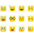 Cute smile emoji pack elements eps10 Royalty Free Vector