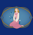 zodiac sign virgo beautiful girl surrounded vector image vector image