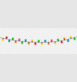 garland of bulbs flat light with string vector image vector image
