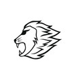 lion mascot head logotype emblem isolated animals vector image