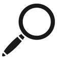 loupe icon black optical device silhouette vector image vector image
