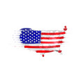 grunge map united states with us flag vector image