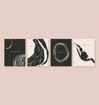set modern stylish backgrounds with natural vector image vector image