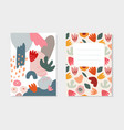 set spring easter artistic greeting cards vector image vector image