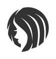 beautiful woman face logo design icon brand vector image