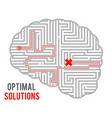 brain intricacy optimal decision making solutions vector image