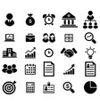 business icon set vector image