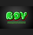 cartoon font comic alphabet in the graffiti style vector image vector image