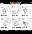 educational alphabet letters color book vector image