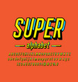superhero font vector image