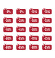 discount price off tags set sale labels vector image
