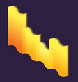 isometric wave chart colorful infographic design vector image vector image