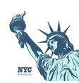 american symbol - statue liberty new york usa vector image