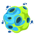 cartoon asteroid space stine in fanatstic game vector image vector image