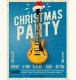 christmas party poster or flyer design template vector image vector image