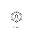 client concept line icon simple element vector image
