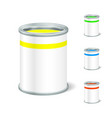 realistic blank open paint bucket tin for liquid vector image