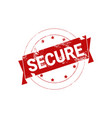 secure stamp red grunge sign sticker icon isolated vector image