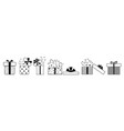 set of gift boxes vector image
