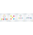 set of info graphic teamwork business concept vector image vector image