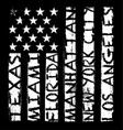 vintage american flag t shirt poster graphic city vector image