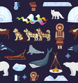 arctic northern borealis norway and husky vector image