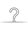 question mark one line drawing continuous query vector image vector image