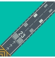 airport runway for taking off and landing vector image vector image