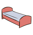 single bed icon cartoon vector image