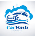 car wash stylized symbol design elements vector image vector image