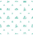 sea icons pattern seamless white background vector image vector image