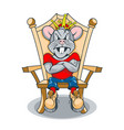 strict rat king sitting on throne vector image